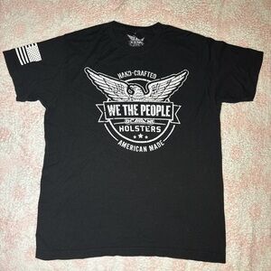 Hand Crafted cotton Black "We the people" GrapicTee